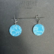 Load image into Gallery viewer, Sea blue dangle (silver)
