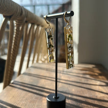 Load image into Gallery viewer, Long 4 leaf clover earrings
